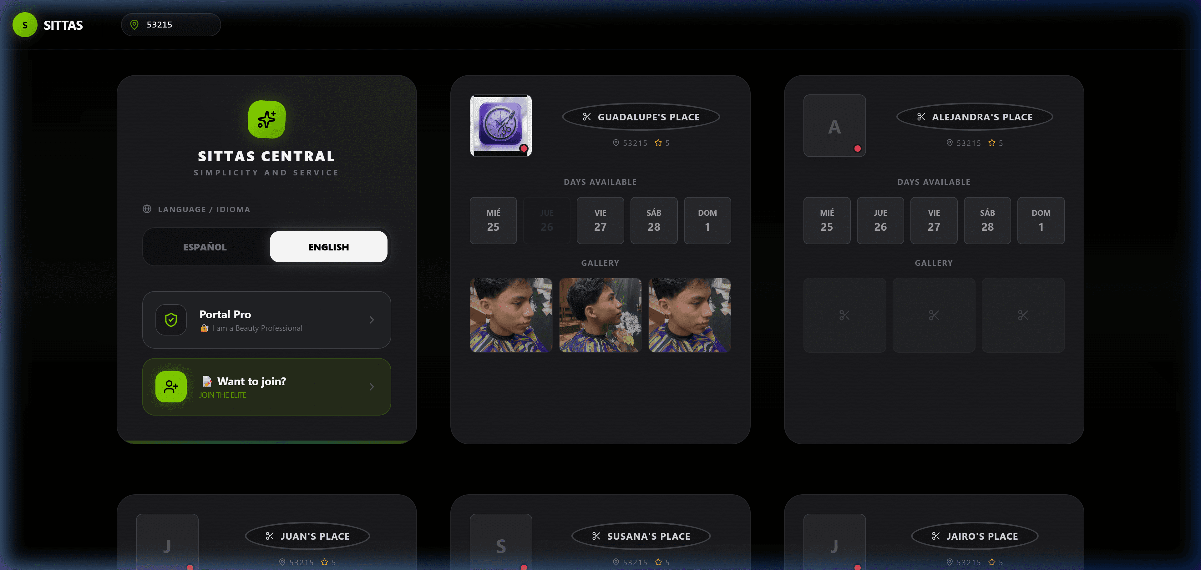 Tarjeta de proveedor